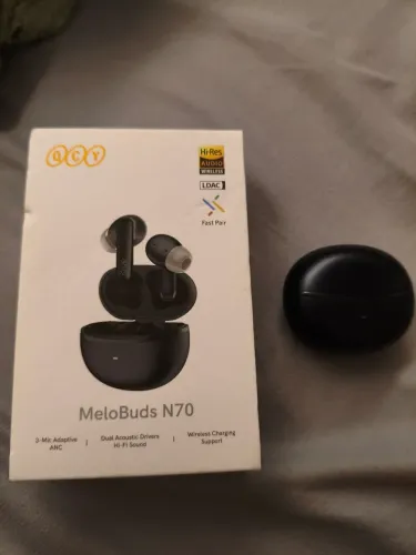 Fone de ouvidos QCY Melobuds N70 H18 Preto