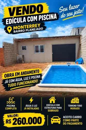 Edícula com piscina