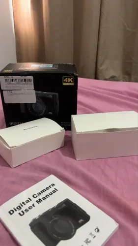 Câmera digital 4K autofoco vlogging 3"" 180 graus tela flip zoom digital 16X