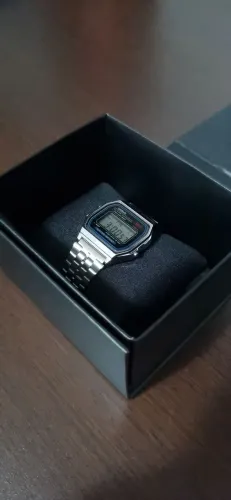 Relógio Casio Vintage A158WA Prata Digital Original - Com Caixa, Funcionando