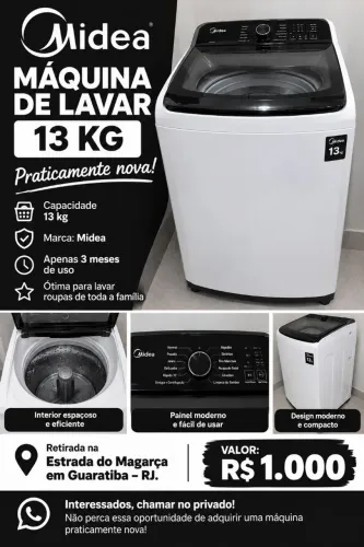 Máquina de lavar Midea 13 kg
