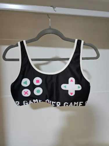 Top Controle Video Game, Gamer, Romwe Shein Tam L