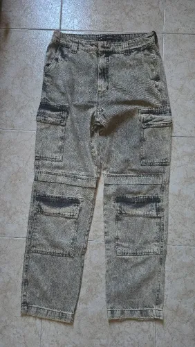 Calça Jeans Cargo Cinza Blue Steel Renner Streetwear 38