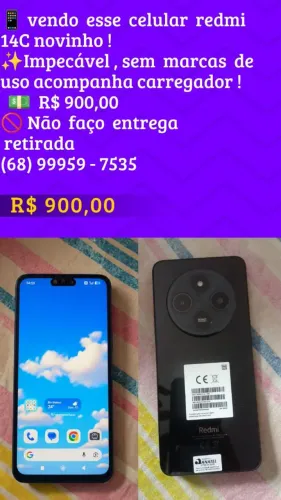 Vendo esse celular redmi 14C novo