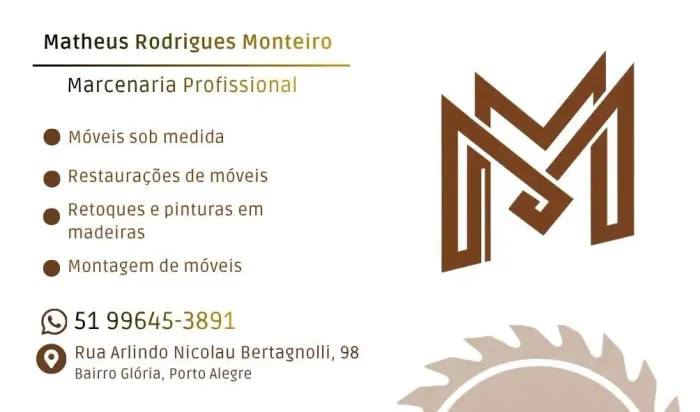 Prestação de serviços de marcenaria e montagem de móveis