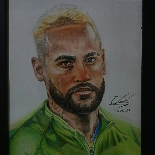 Desenho realista neymar