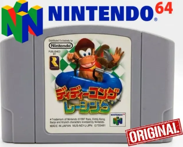 Diddy Kong Racing Japonês Nintendo 64 N64 Fita Jogo Cartucho Original Raridade Clássico
