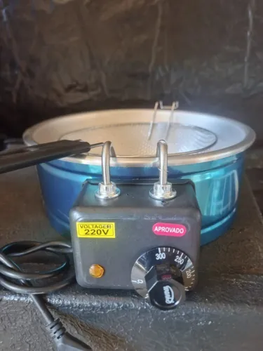  Fritadeira elétrica inox tacho 5L 1600 Watts 220 volts nova