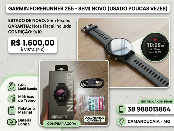 Relógio Garmin 255