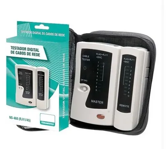 Testador de Continuidade/ Sequência de Cabos RJ11, RJ12 e RJ45