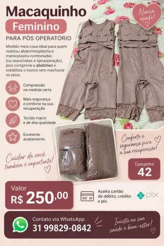 Macaquinho feminino pós operatório