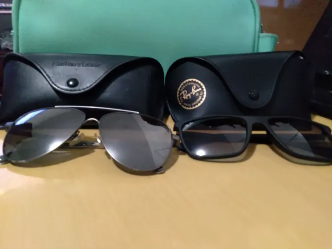 COMBO OCULOS RAYBAN E POLO RALPH LAUREN ORIGINAIS