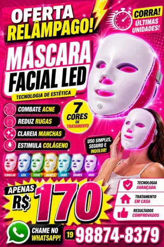 Máscara facial de led