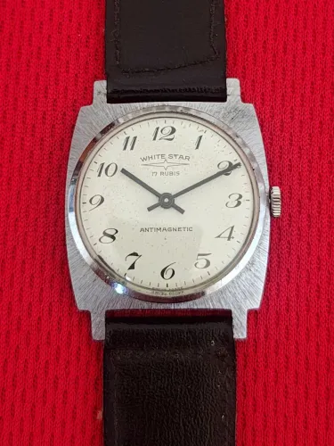 Relogio White Star classico Suíço Corda Manual 17rubis vintage