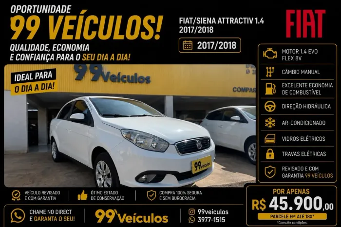 Fiat Grand Siena Attrac. 1.4 EVO F.flex 8V 2018