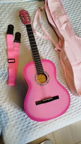 Violão Rosa Giannini + Capa + alça ( para iniciantes, corda de nylon)