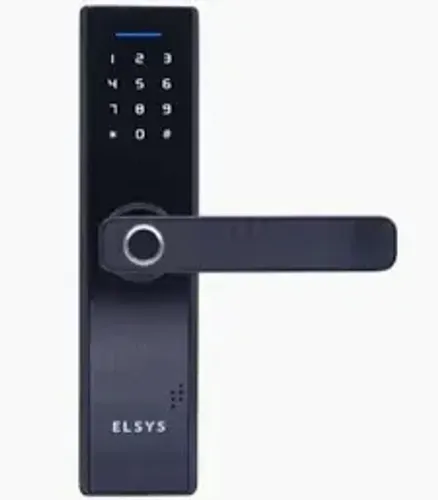 Fechadura Digital De Embutir Com Biometria e Senha Esf-de2000b Preta Elsys