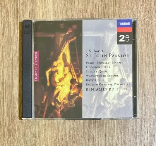 CD Duplo Bach: St John Passion (English Chamber Orchestra- Benjamin Britten) Made in USA