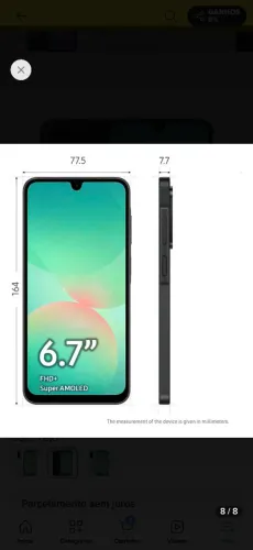 Smartphone Samsung Galaxy A26 5G RECONDICIONADO