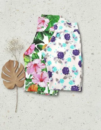 2 Bermudas femininas florais Rocha Confecções