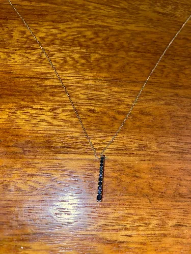 PINGENTE ARPEGE EM OURO AMARELO 18K COM DIAMANTES NEGROS, 20MM - original - usado