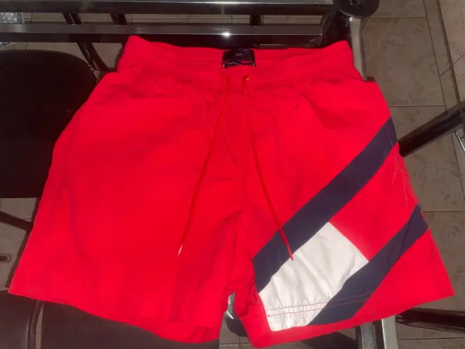 short tommy hilfiger slim fit vermelho