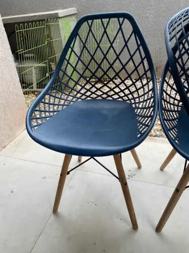 Cadeira Eiffel Azul kit com 8