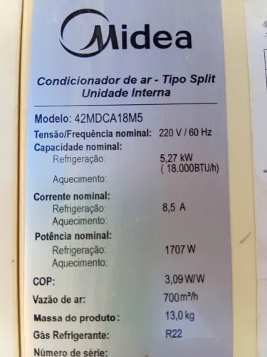 Ar-condicionado split 18 mil btus..leia o anúncio 