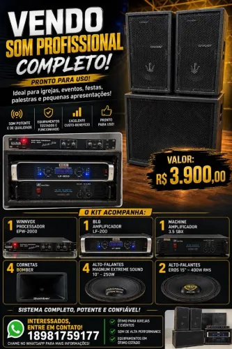 Som completo para eventos igreja e entre outros