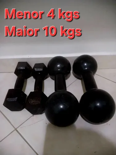 Halteres Pesos 10 kgs e 4 kgs Academia