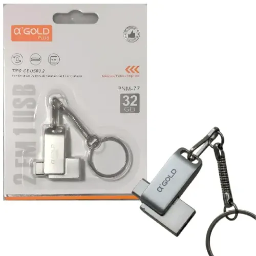 Pen Drive Duplo Usb/Usbc A'gold Pnm-77 32gb 3.2