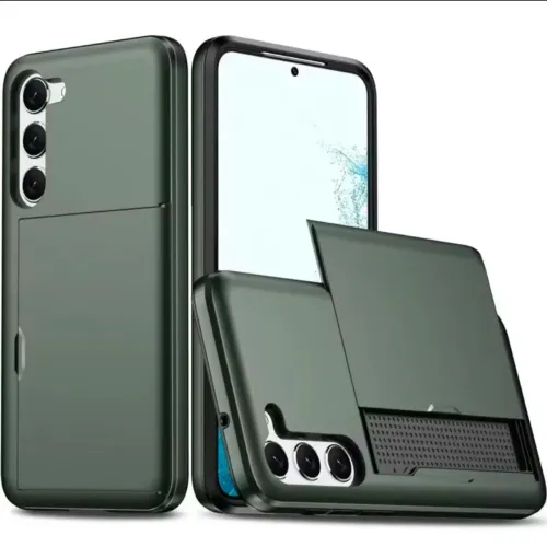 Capa de celular Galaxy S24/25 com porta-cartão embutido