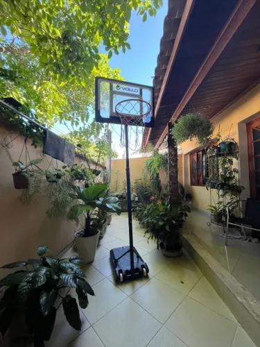 Tabela de Basquete Portátil Altura Ajustável até 2,10m Aro 38cm Vollo