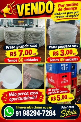 Pratos para restaurante e Churrascaria Usados