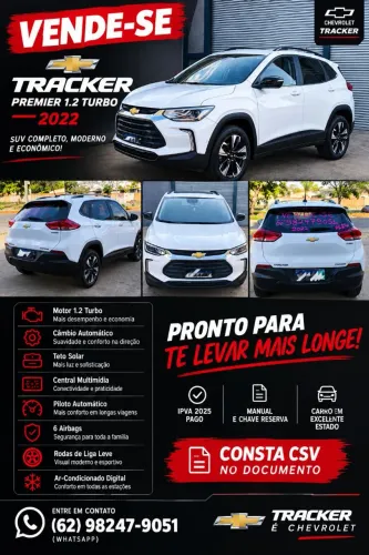 Chevrolet Tracker Premier 1.2 Turbo 12V Flex AUT 2022
