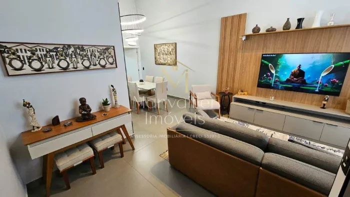 Casa residencial com 3 suítes e varanda gourmet no Condomínio Residencial Via Reggio - Alé