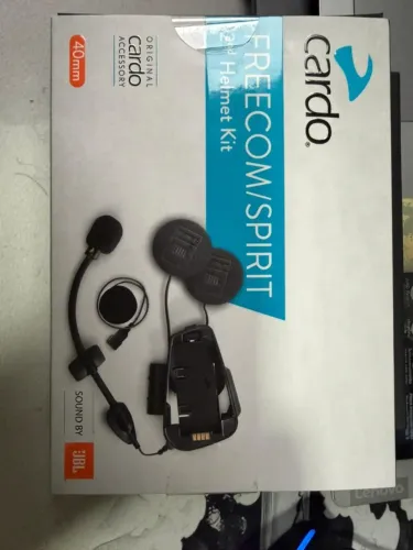 Kit de Áudio e Microfone Cardo Freecom/Spirit JBL Preto NOVO