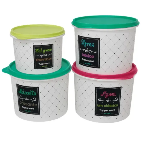 Kit de Potes Redondos Bistrô Tupperware