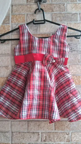 Vestido xadrez tamanho 1 ano