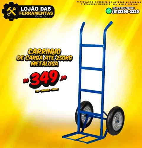 Carrinho de Carga Até 250kg Metalosa