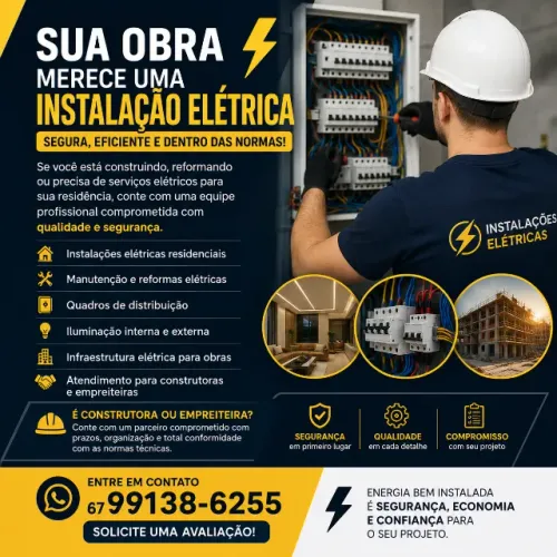 Eletricista Residencial, Comercial e Industrial | Projetos Elétricos até 800 kVA