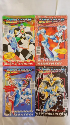 Revistinhas Mega Man com posters ano I n° 5, 7, 8 e 10