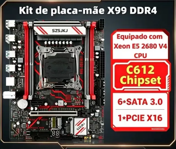 Kit Xeon placa mãe + e5 2680 v4