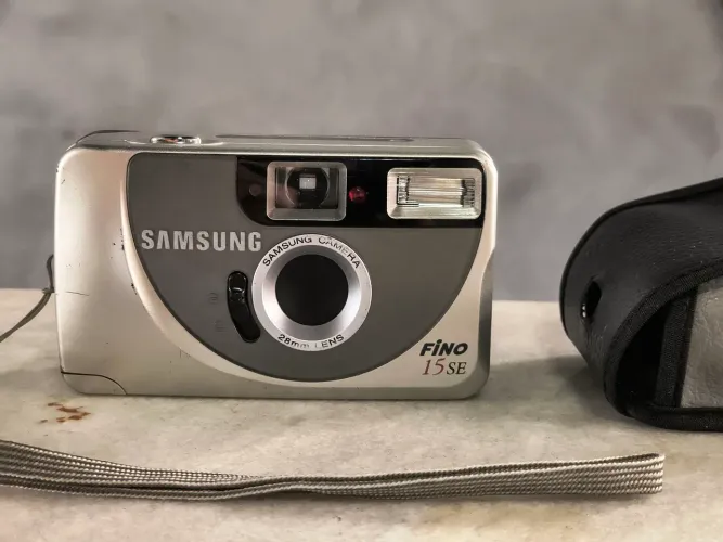 Câmera Fotográfica Samsung Fino 15 SE Analógica 35mm Vintage Antiga