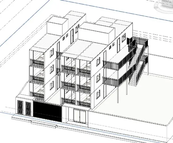 Projeto em Container com 18 Lofts Mobiliados e Preparado para sacadas