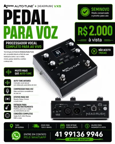 Pedal Voz VX5 Auto Tune