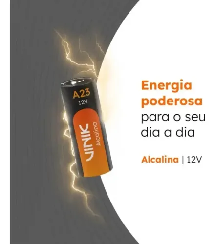 Bateria Alcalina Vinik A23 12V Cilíndrica Kit com 5 Pilhas