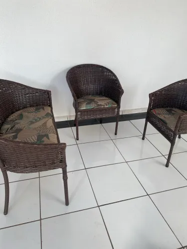 Jogo de cadeira para área externa 