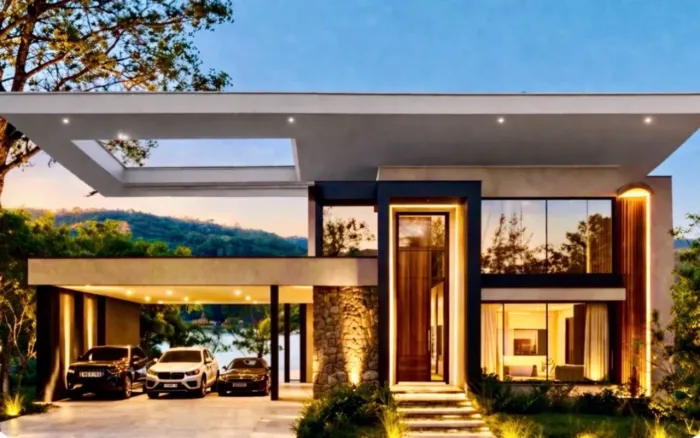 Casa em construção - Vista para Lagoa -