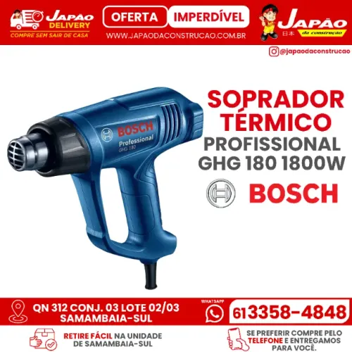 Soprador Térmico de Ar Quente 1600W Bosch GHG 180